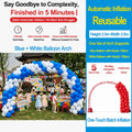 Self-inflating balloon arch, balloon arch frame, balloons with air nozzles, support bulk inflation